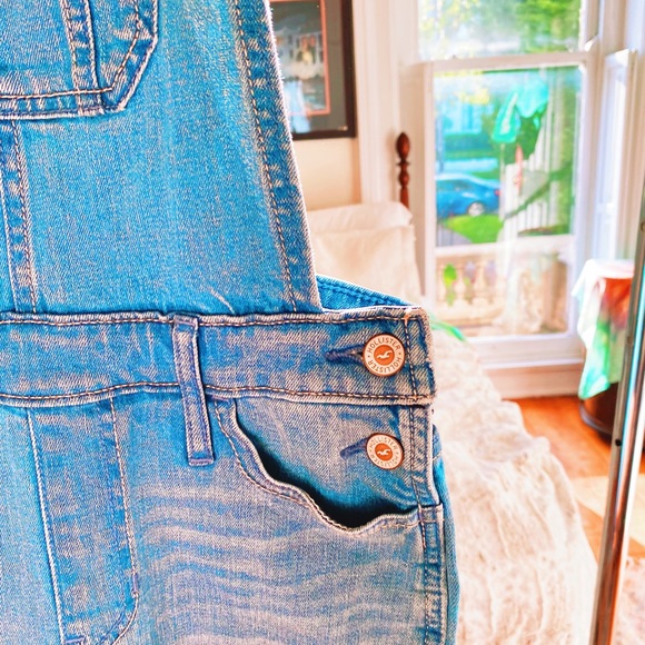 Hollister Artist Distressed Denim Overalls (Full) - Picture 5 of 12